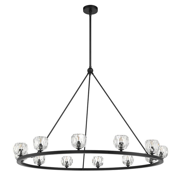 Crystorama Aragon 12 Light Matte Black Chandelier