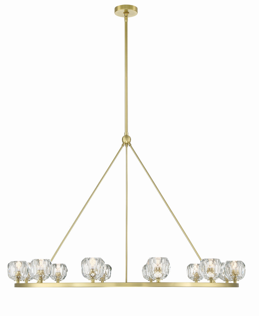 Crystorama Aragon 12 Light Matte Black Chandelier