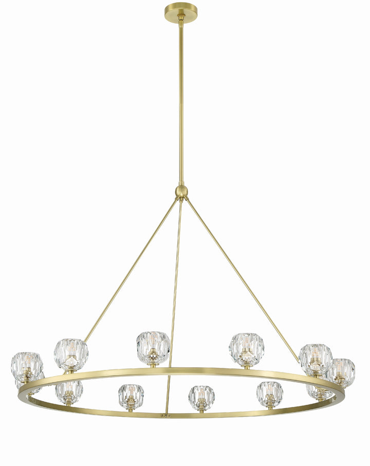 Crystorama Aragon 12 Light Matte Black Chandelier