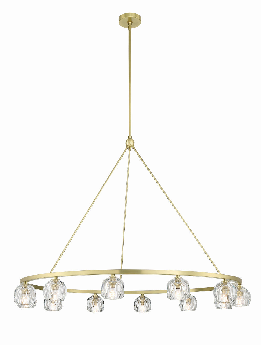 Crystorama Aragon 12 Light Matte Black Chandelier