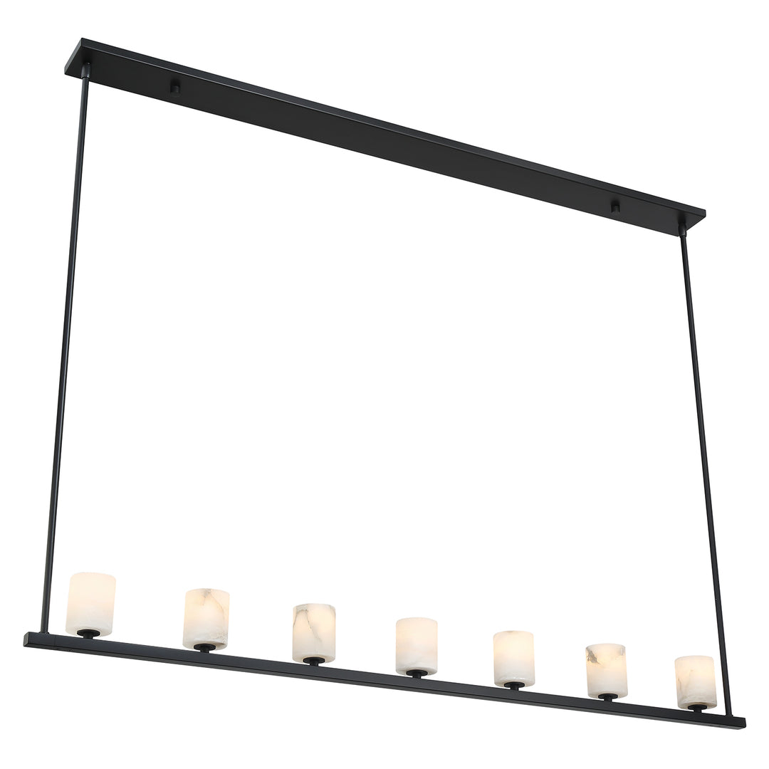 Crystorama Aragon 7 Light Matte Black Chandelier