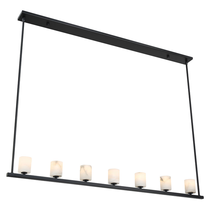 Crystorama Aragon 7 Light Matte Black Chandelier