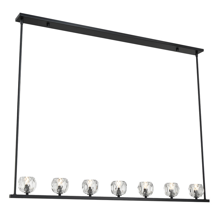 Aragon 7 Light Matte Black Chandelier