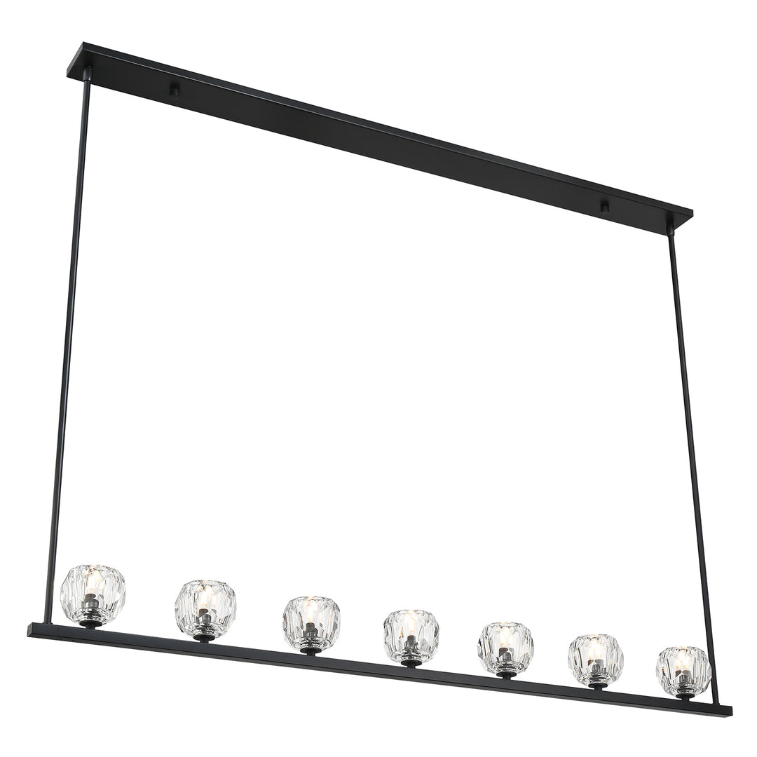 Crystorama Aragon 7 Light Matte Black Chandelier