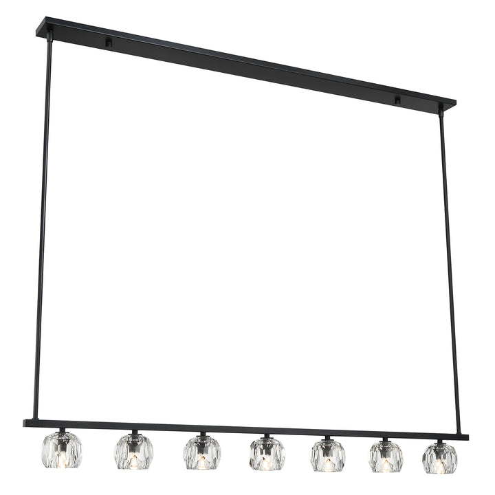 Crystorama Aragon 7 Light Matte Black Chandelier