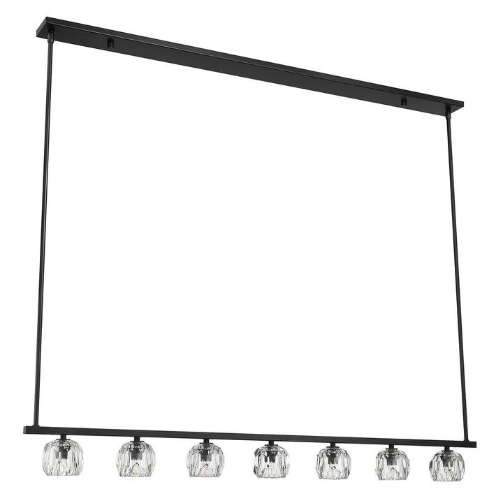 Crystorama Aragon 7 Light Matte Black Chandelier