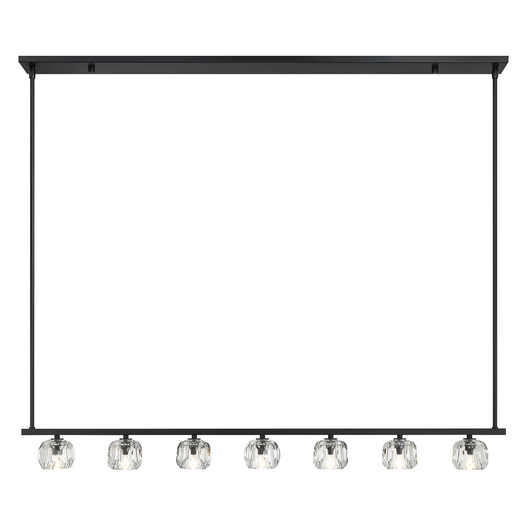 Crystorama Aragon 7 Light Matte Black Chandelier