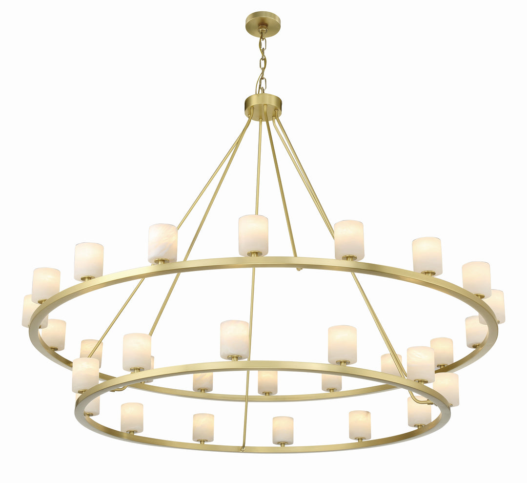 Crystorama Aragon 30 Light Matte Black Chandelier