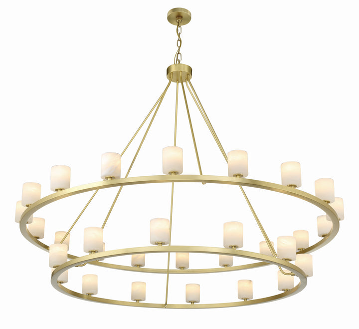 Crystorama Aragon 30 Light Matte Black Chandelier