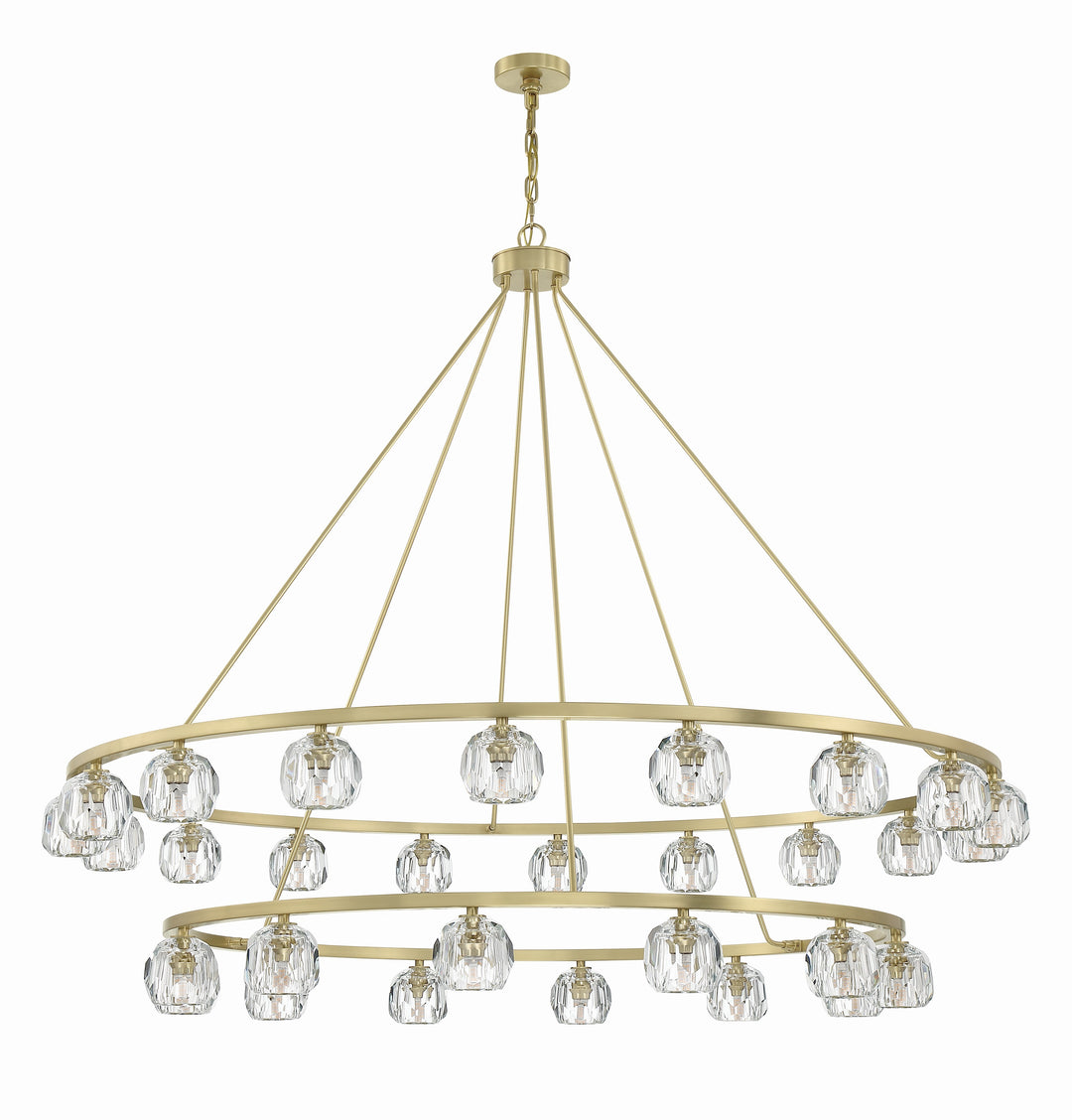 Crystorama Aragon 30 Light Matte Black Chandelier