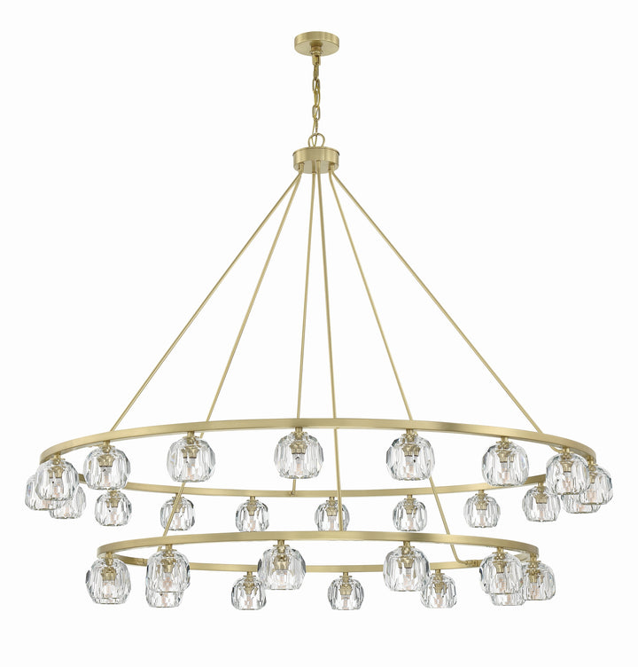 Crystorama Aragon 30 Light Matte Black Chandelier