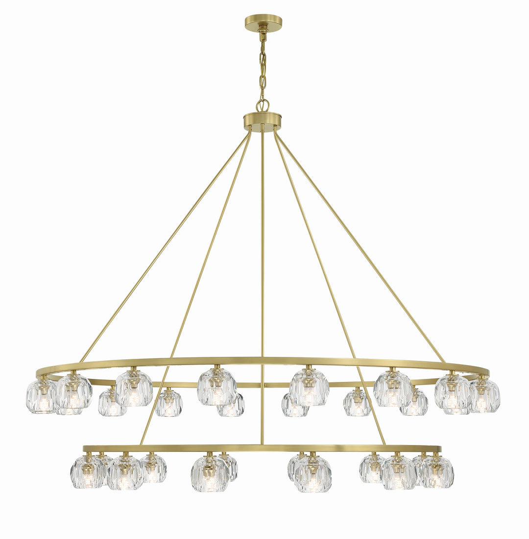 Crystorama Aragon 30 Light Matte Black Chandelier