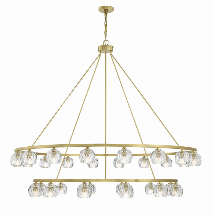 Crystorama Aragon 30 Light Matte Black Chandelier