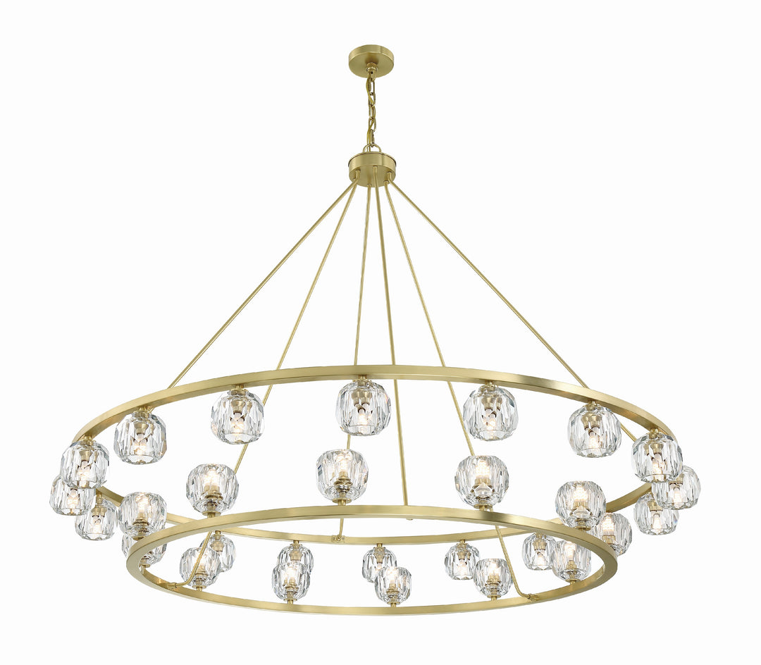 Crystorama Aragon 30 Light Matte Black Chandelier