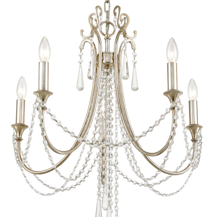 Crystorama Arcadia 5 Light Antique Gold Chandelier