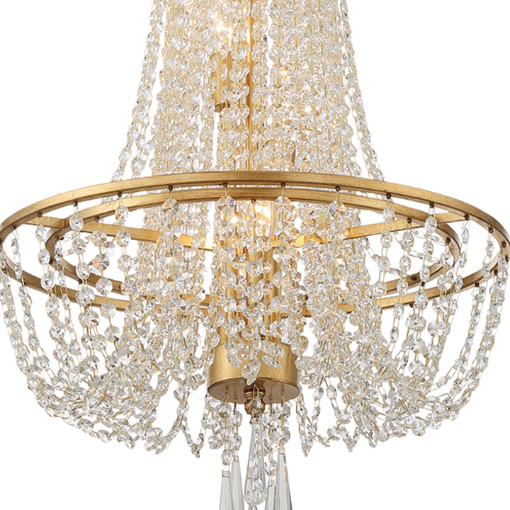 Crystorama Arcadia 4 Light Antique Gold Chandelier