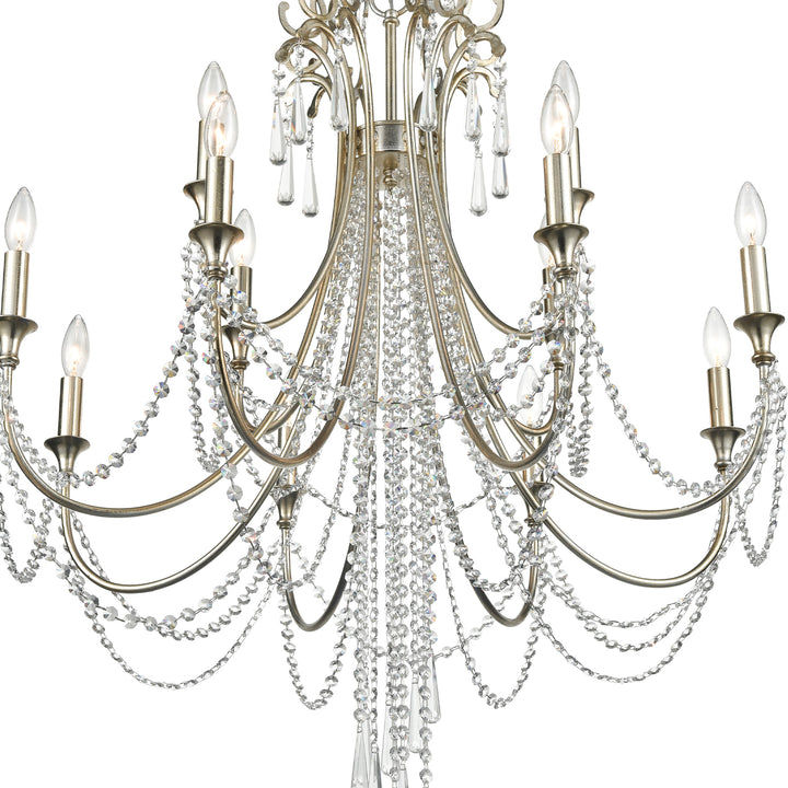 Crystorama Arcadia 12 Light Antique Gold Chandelier