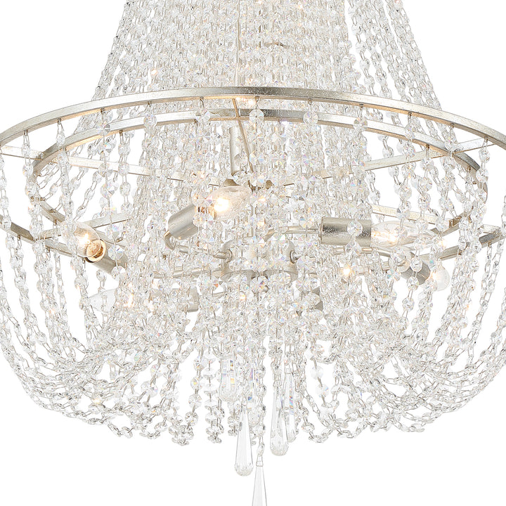 Crystorama Arcadia 9 Light Antique Gold Chandelier