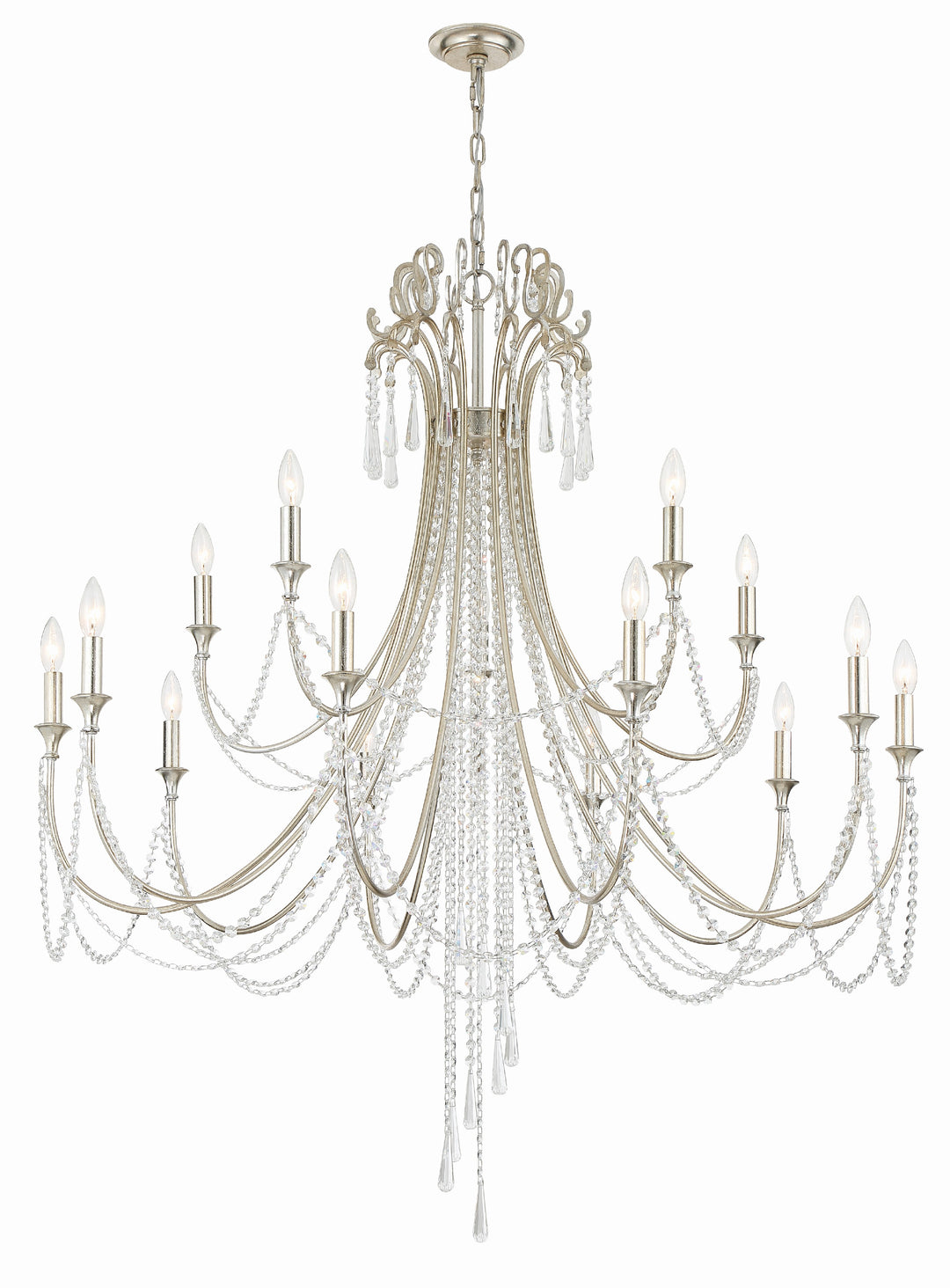 Crystorama Arcadia 15 Light Antique Gold Chandelier