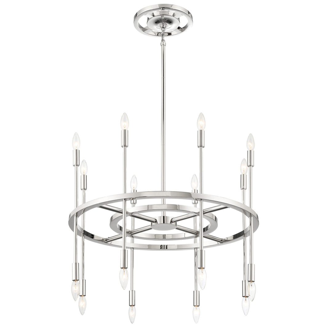 Aries 16 Light Polished Nickel Chandelier