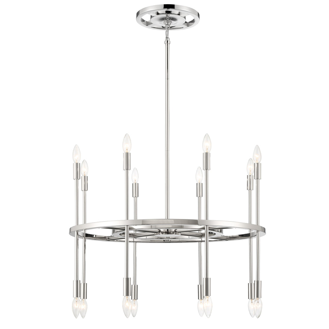 Crystorama Aries 16 Light Polished Nickel Chandelier