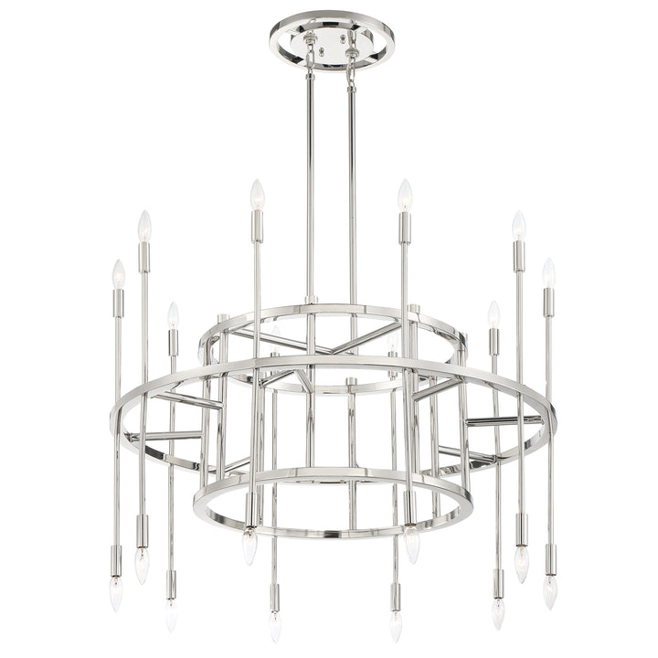 Crystorama Aries 20 Light Polished Nickel Chandelier