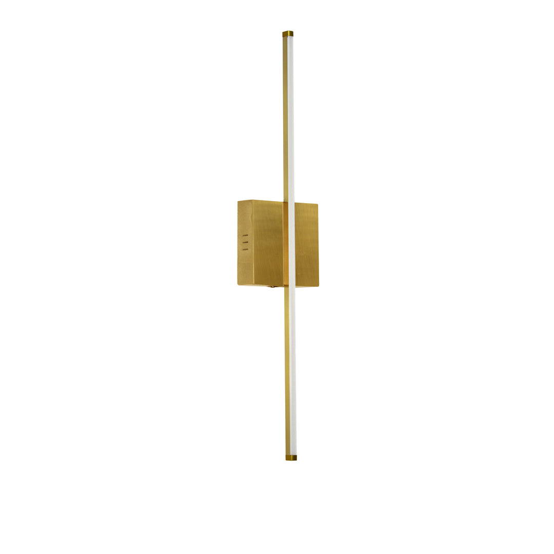 Dainolite 19W LED Wall Sconce, Aged Brass with White Acrylic Diffuser