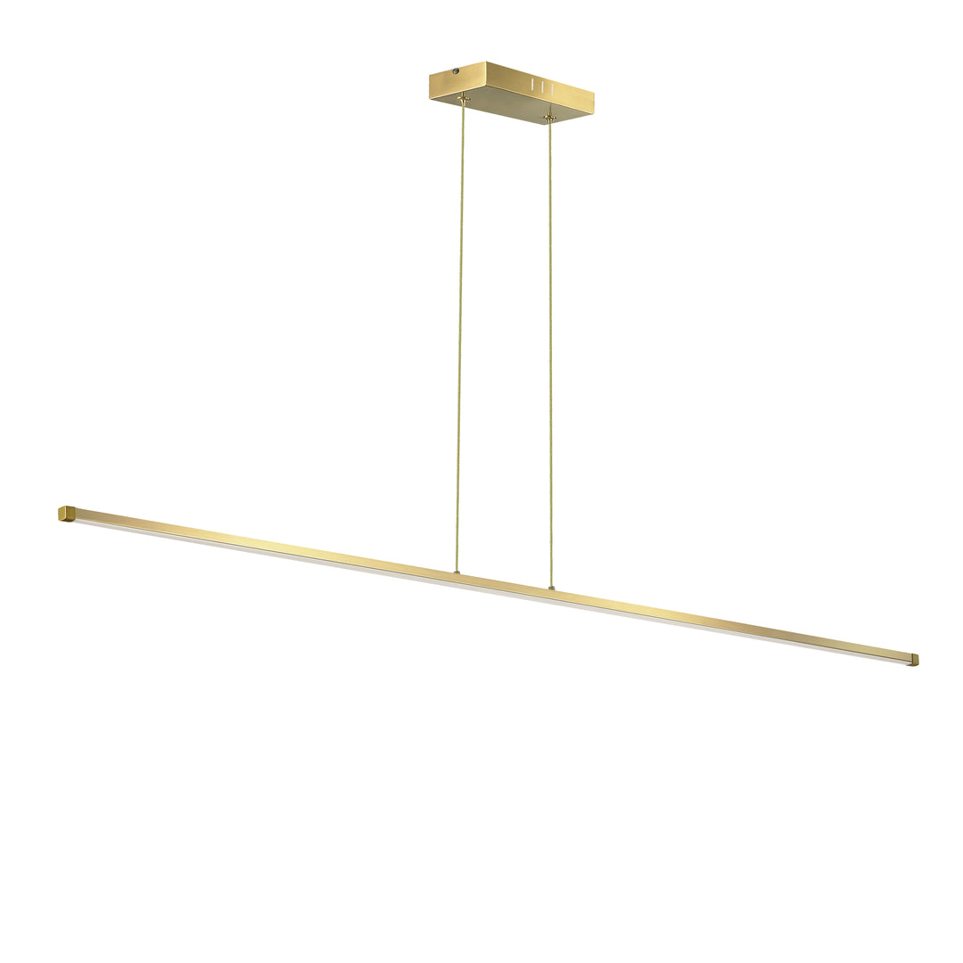 Dainolite 30W Horizontal Pendant, Aged Brass with White Acrylic Diffuser