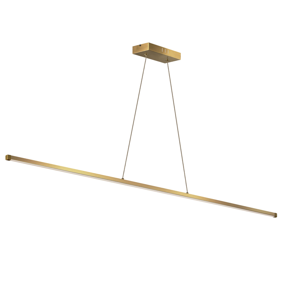 Dainolite 30W LED Horizontal Pendant, Aged Brass with White Acrylic Diffuser