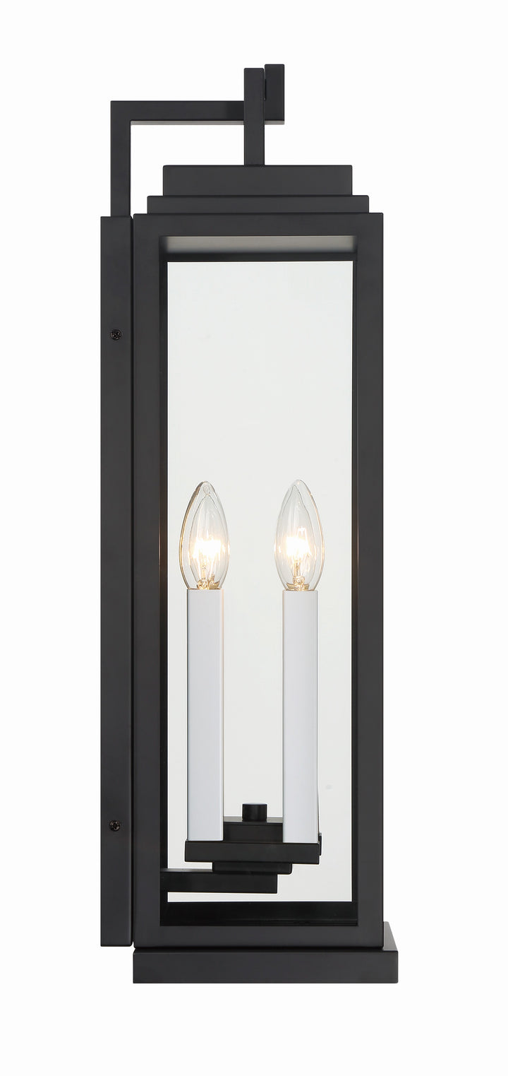 Crystorama Aspen 4 Light Matte Black Outdoor Sconce