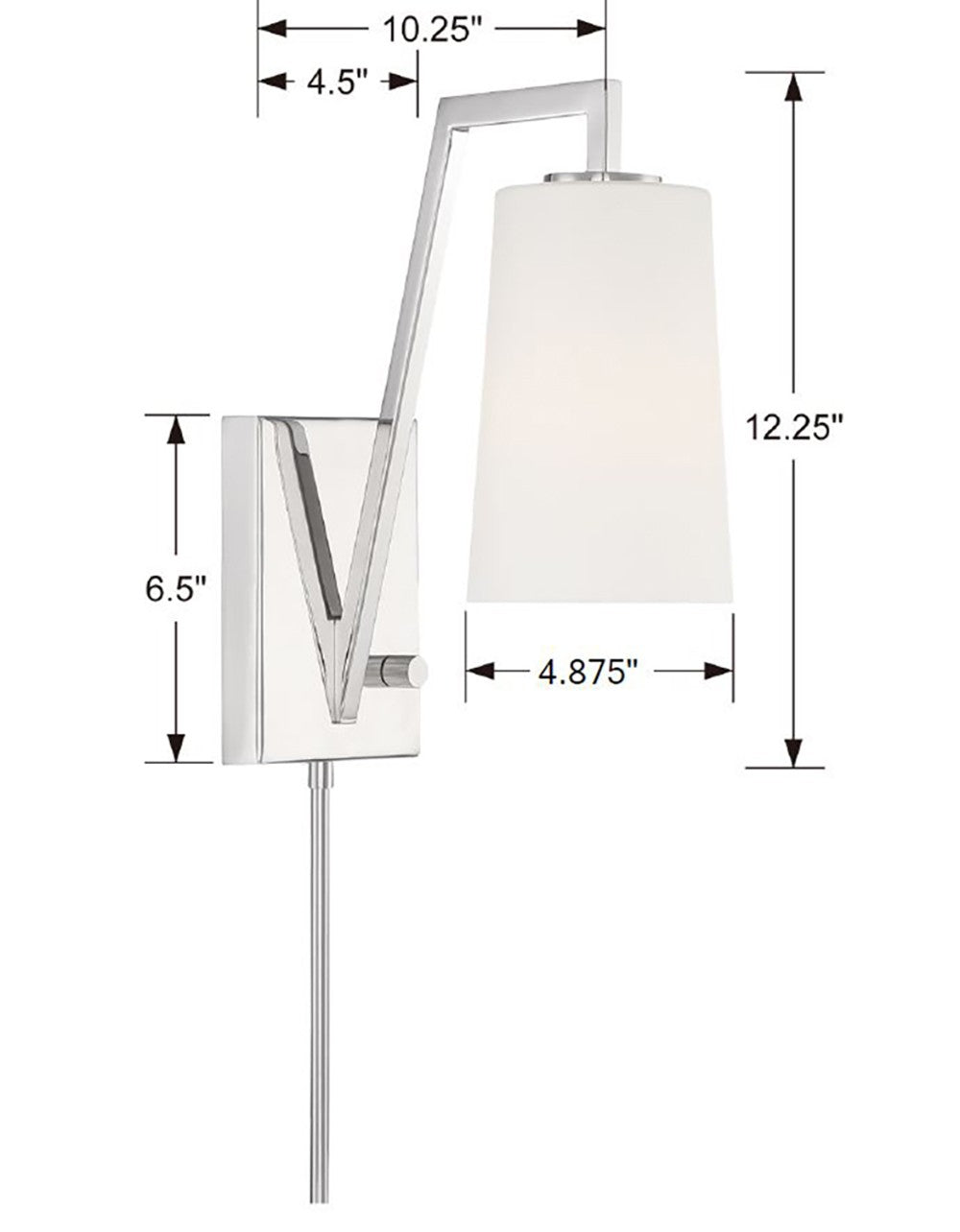 Crystorama Avon 1 Light Aged Brass Task Sconce