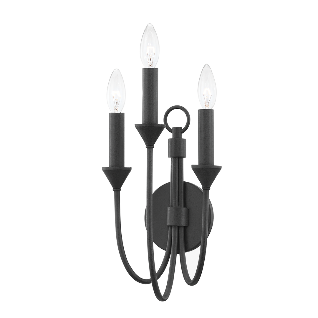 Cate 3 Light Wall Sconce - Iron And Steel