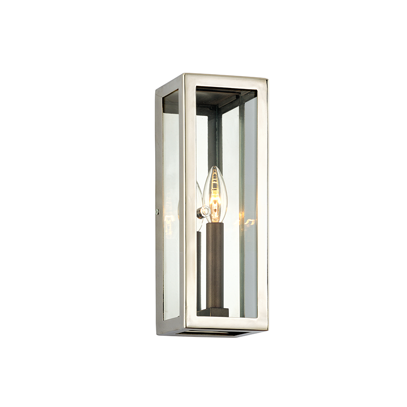 Morgan Wall Sconce 12" - Bronze With Polished Stainless