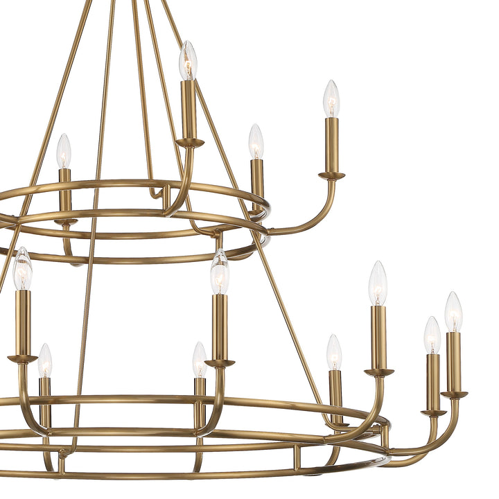 Crystorama Bailey 18 Light Aged Brass Chandelier