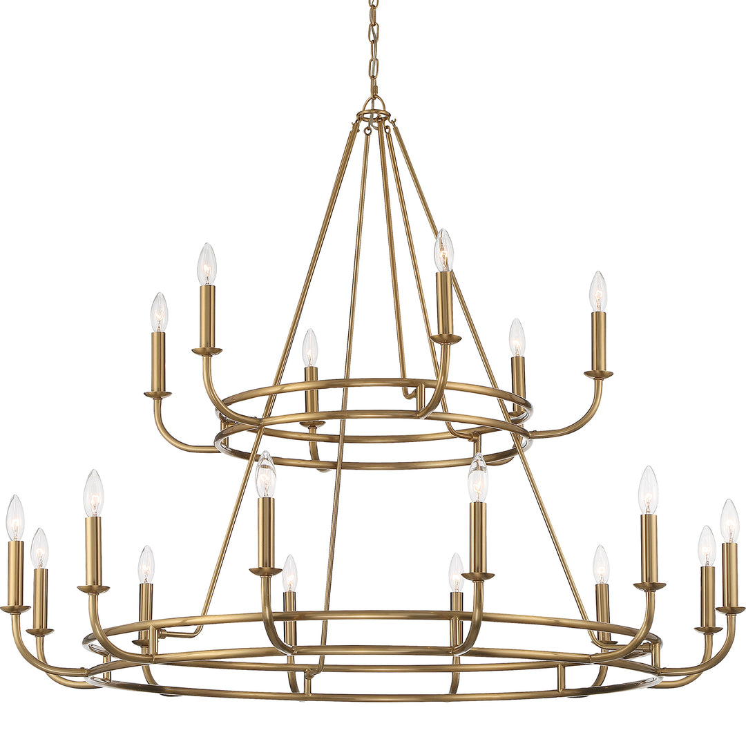 Crystorama Bailey 18 Light Aged Brass Chandelier