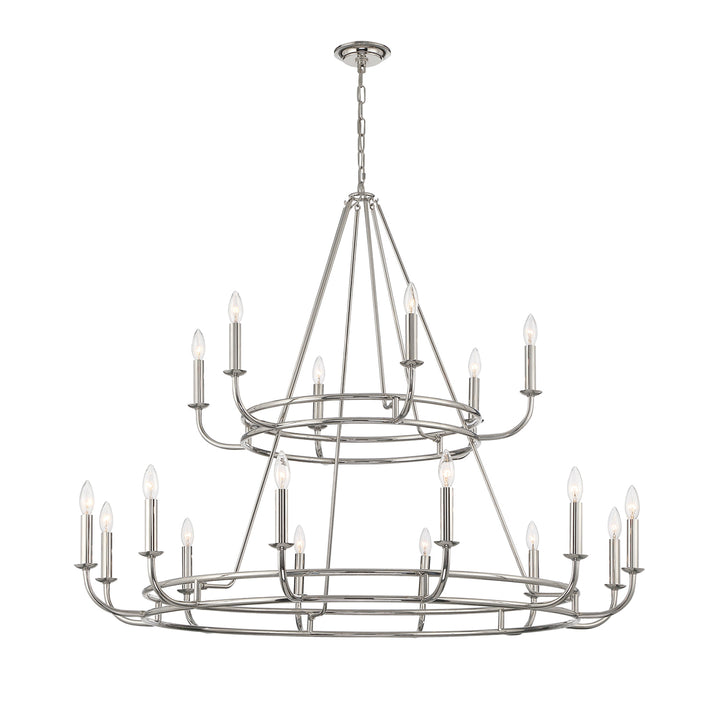 Bailey 18 Light Aged Brass Chandelier