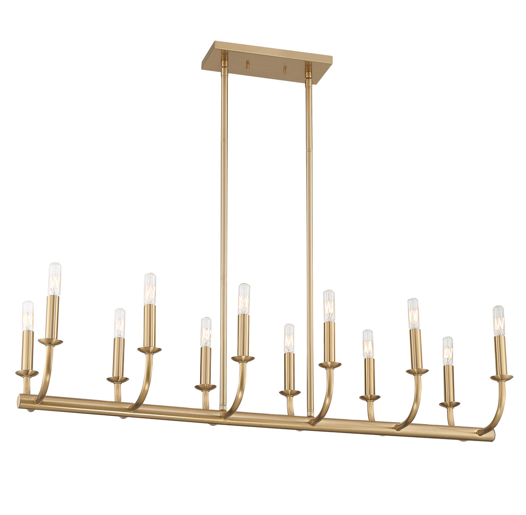 Crystorama Bailey 12 Light Aged Brass Chandelier