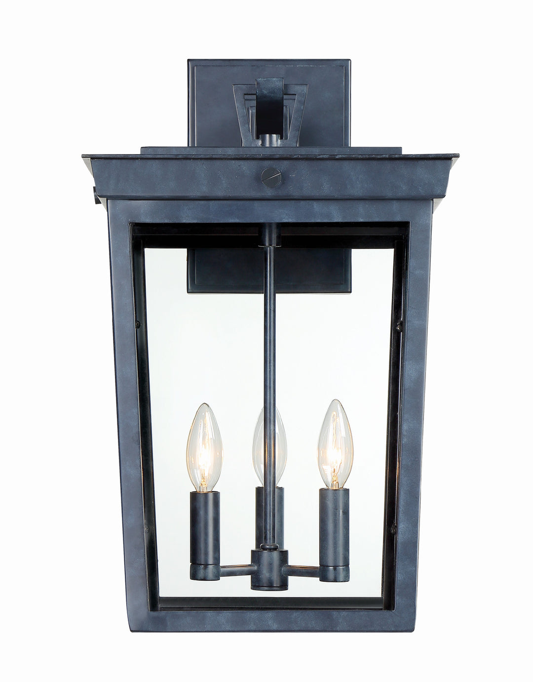 Crystorama Belmont 3 Light Graphite Outdoor Sconce