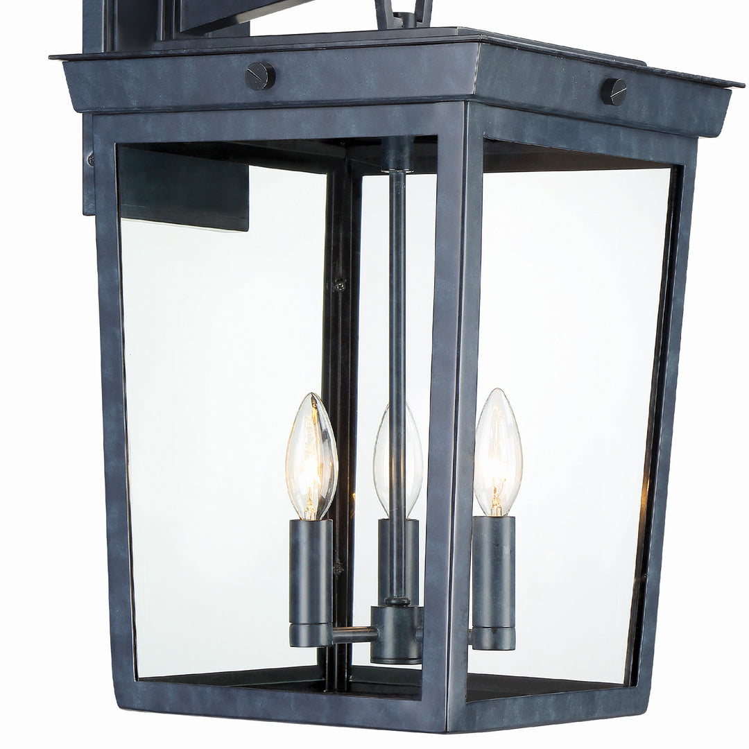 Crystorama Belmont 3 Light Graphite Outdoor Sconce