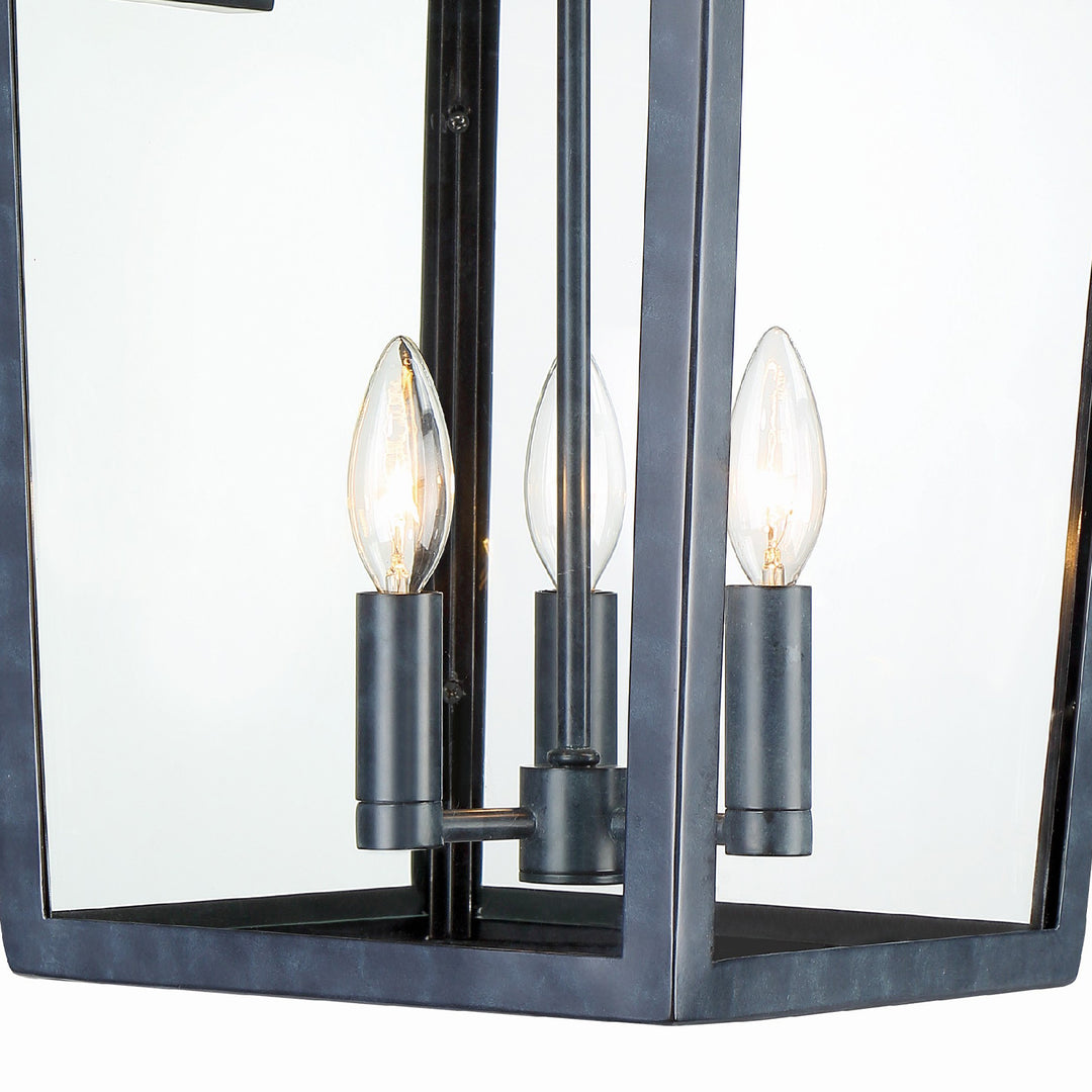 Crystorama Belmont 3 Light Graphite Outdoor Sconce