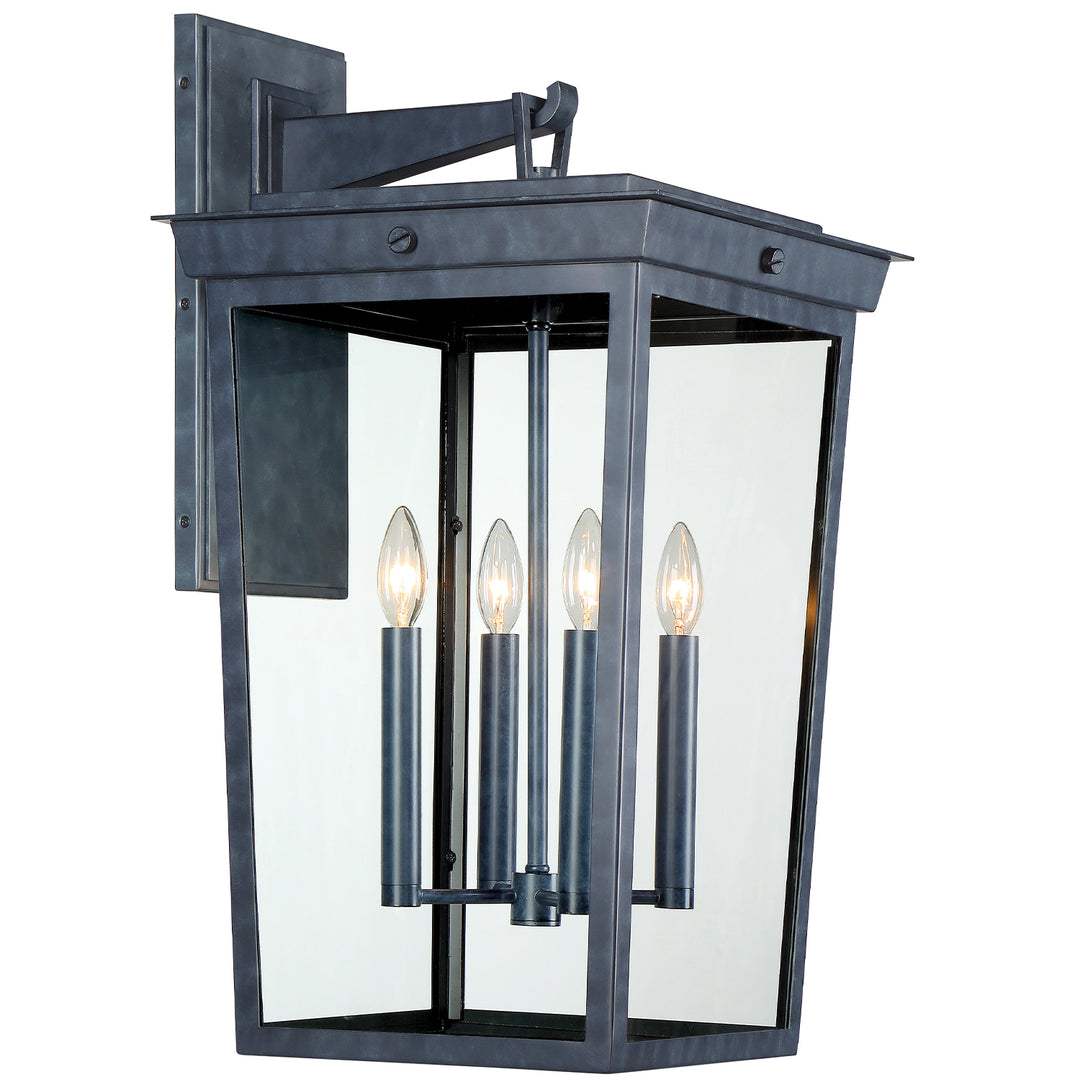 Crystorama Belmont 4 Light Graphite Outdoor Sconce