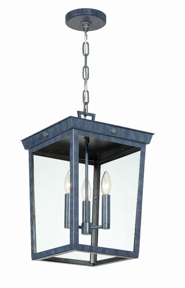 Crystorama Belmont 3 Light Graphite Outdoor Pendant