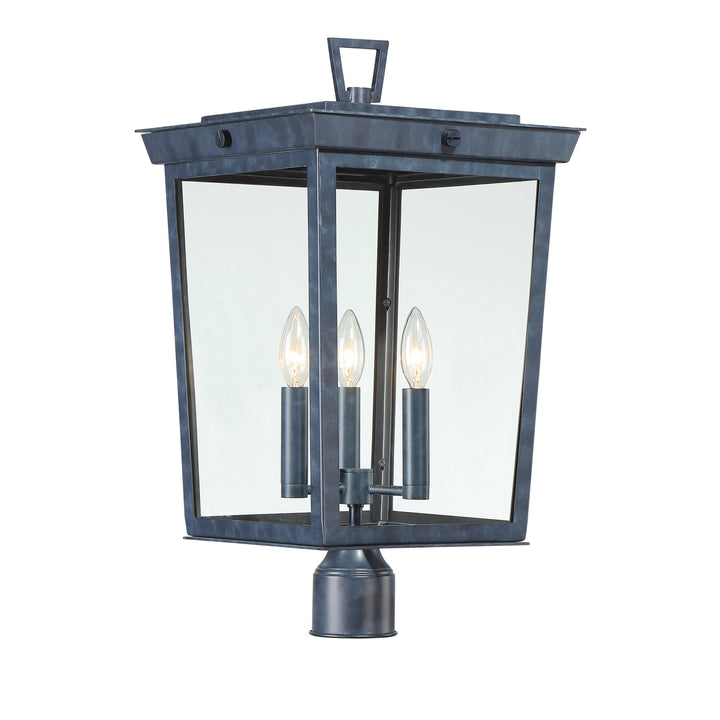 Crystorama Belmont 3 Light Graphite Outdoor Post