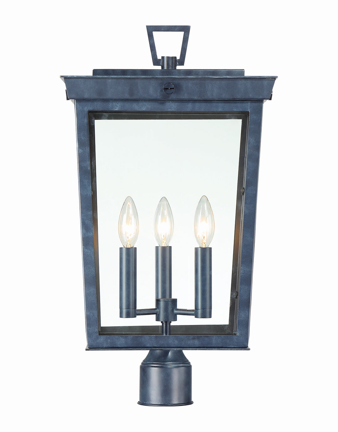 Crystorama Belmont 3 Light Graphite Outdoor Post