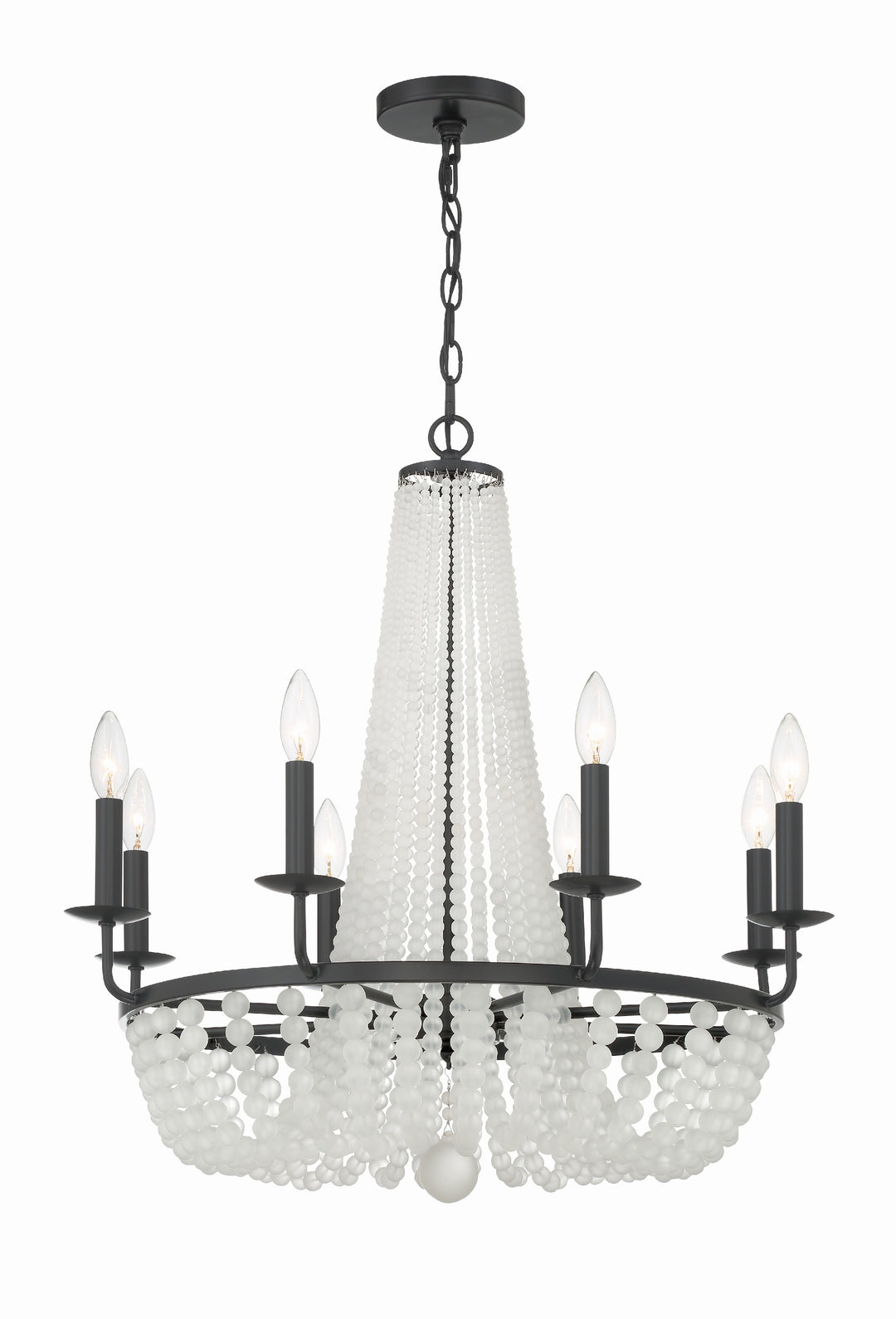 Crystorama Bella 8 Light Antique Gold Chandelier