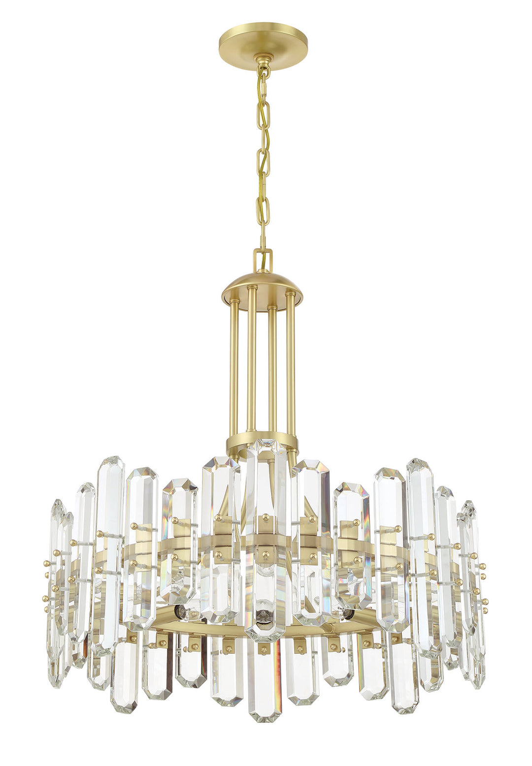 Crystorama Bolton 8 Light Aged Brass Chandelier