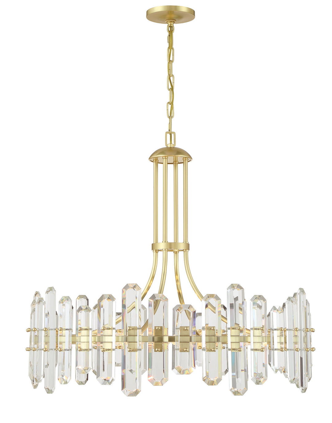 Crystorama Bolton 12 Light Aged Brass Chandelier