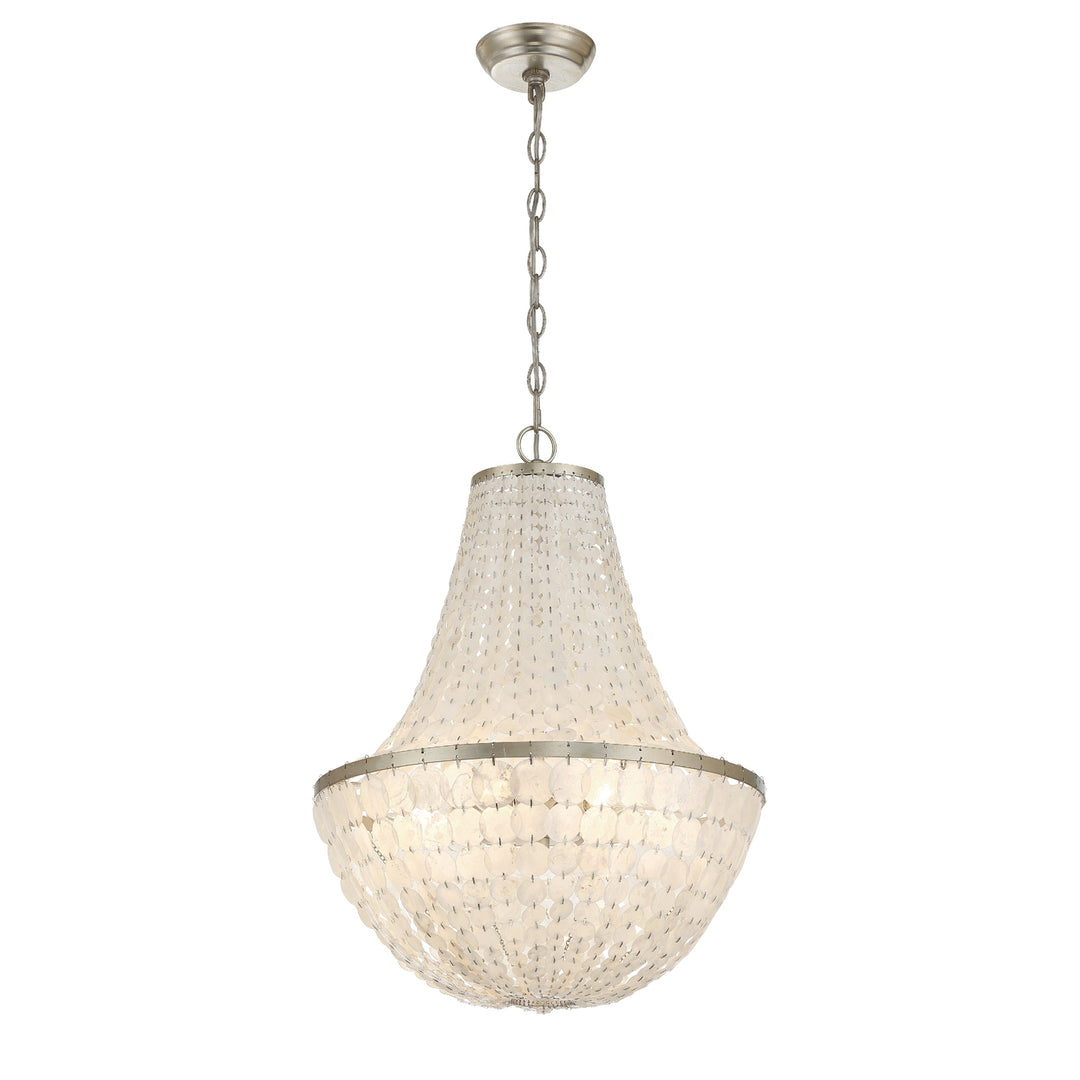 Brielle 6 Light Antique Silver Chandelier