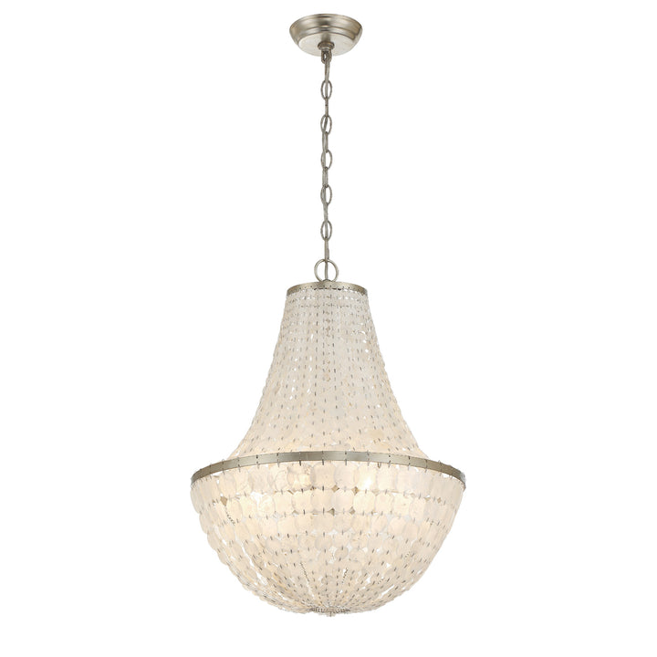 Brielle 6 Light Antique Silver Chandelier