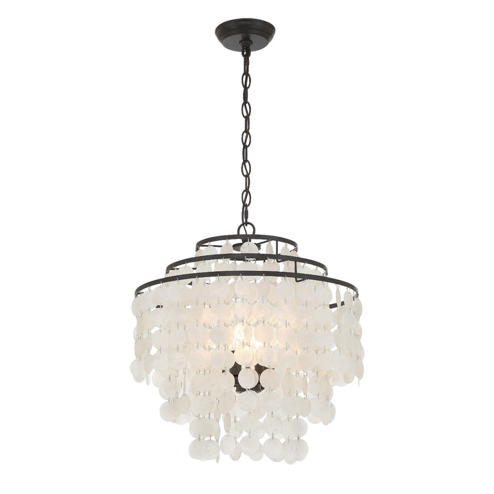 Brielle 4 Light Antique Silver Chandelier